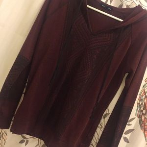 Hooded Tribal Print Sweater